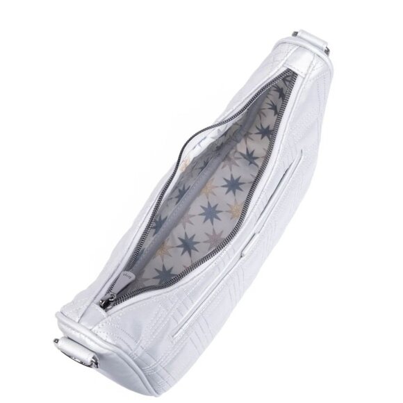 Lug Groove Satin Luxe Crossbody NWT - Silver - Picture 6 of 6